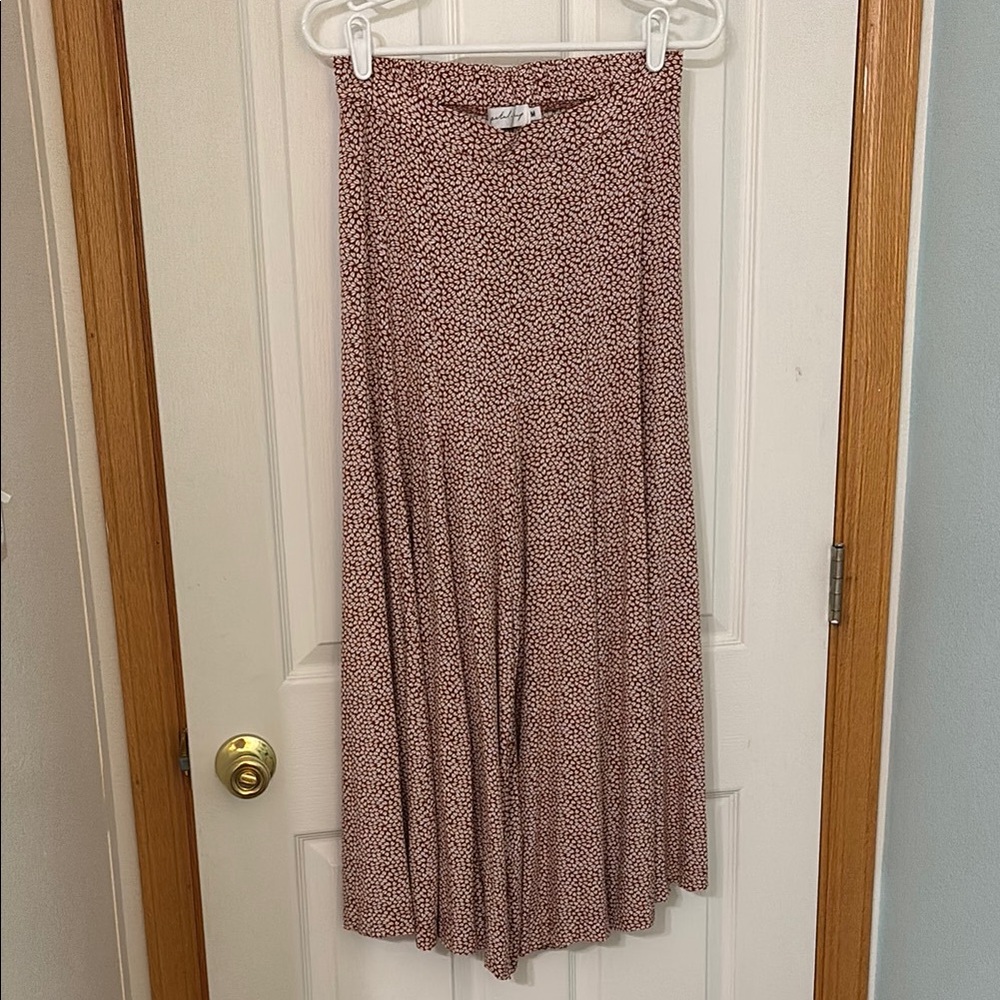 Petal & Pup Red/Rust Floral/Ditsy Patterned Wide Leg Pants Neveah Pant Size M